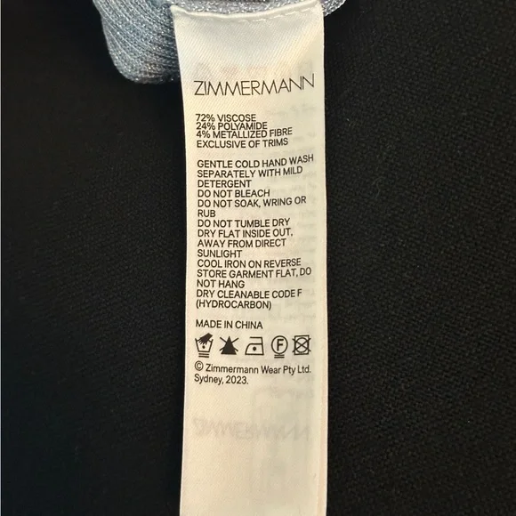 ZIMMERMANN SIZE 1 Waverly Frill V-Neck Top - Picture 6 of 7